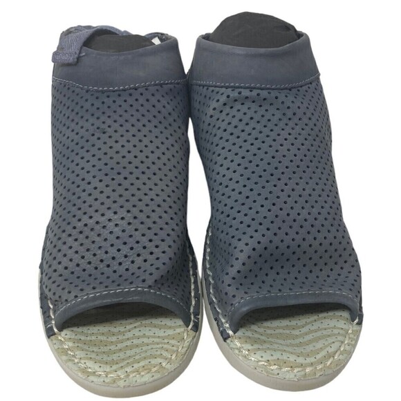 NEW Softinos By FLY London Women's Size 5 Leather Tie-Back Sandals Navy 36EU NIB - Picture 5 of 9